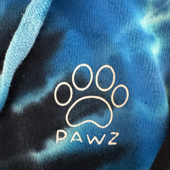 VINTAGE (PAWS) COLORTONE TIE DYE HOODIE like new! - Picture 5 of 14
